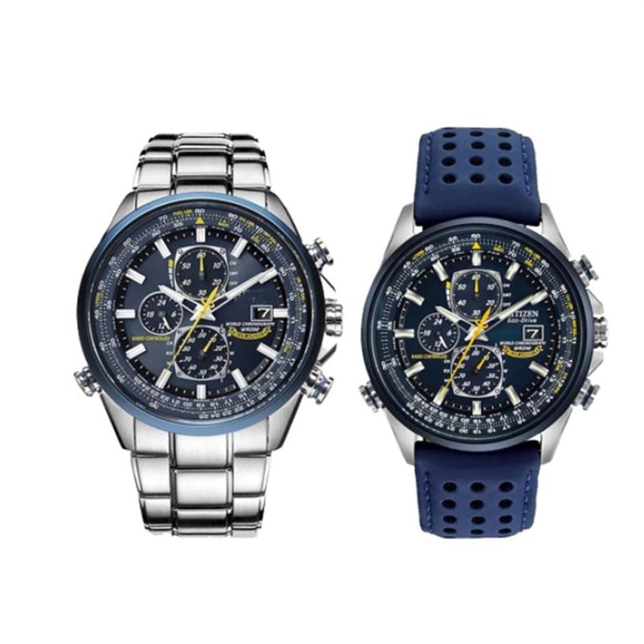 2021 Новые 43 -мм мужские часы Человек кварцевые наручные часы Швейцарские движения хронограф из нержавеющей стали с керамическим ремешком сапфировой стеклян