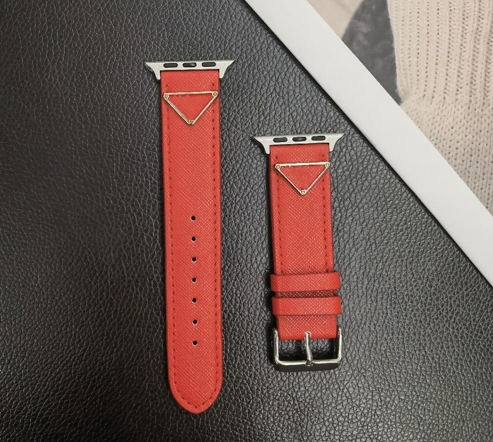 Designer Genuine Leather Watchband For Apple Watch Strap Bands Smart Watch Strap Pra iWatches Straps 38/40/41/42/44/45/49mm