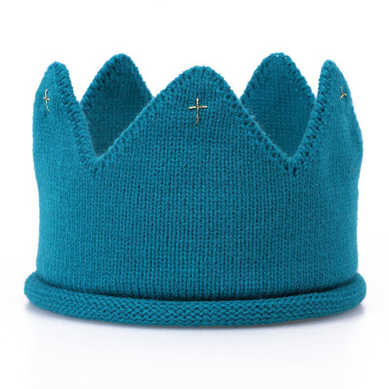 Baby Hat Girls Crown Cape Cap Toddler Puste Top Hats Nowonarodzony projekt przędzy maska ​​dzieci miękkie solidne czapki DD733