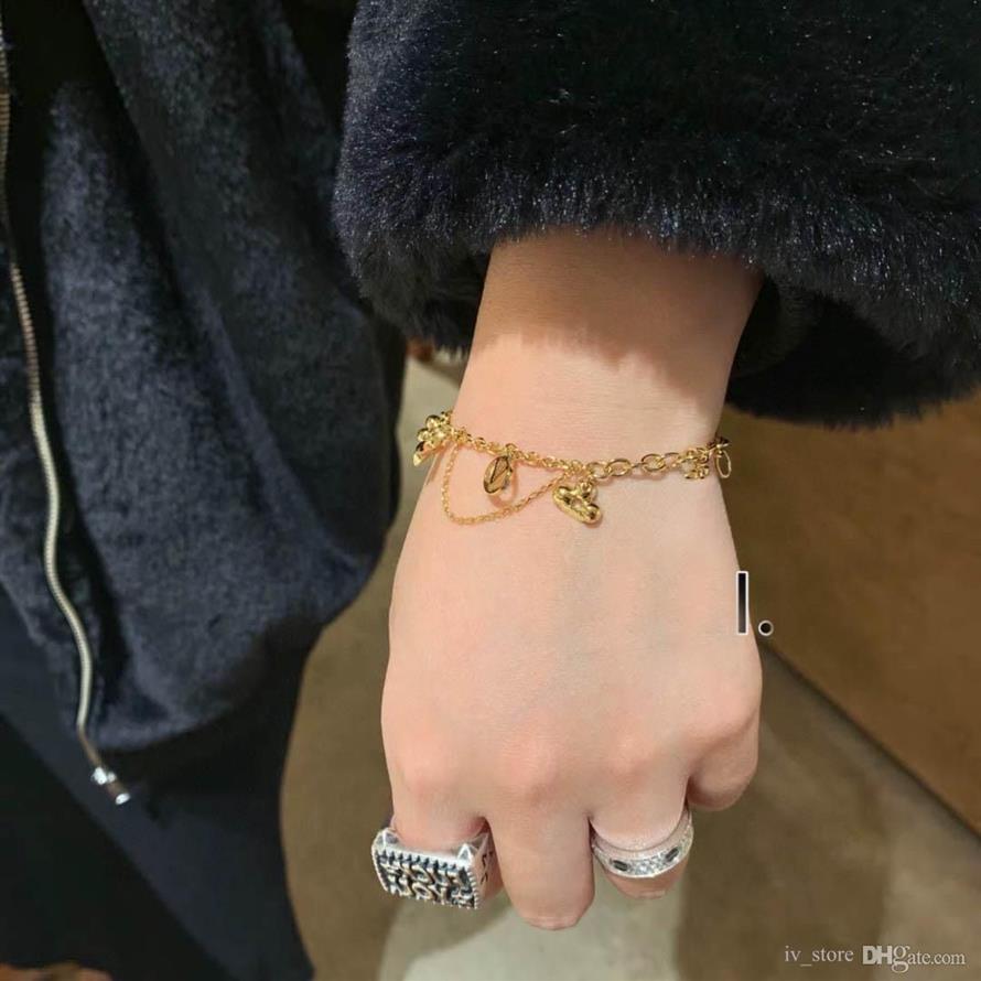 Fashion Gold Chain Necklace armband voor vrouwen feest bruiloft verlovingsliefhebbers geschenk sieraden met doos NRJ300E