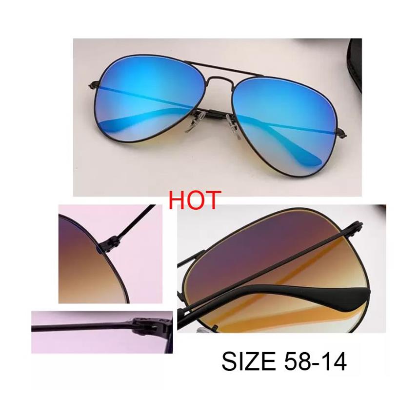 Nuevo diseño de marca Gradiente Mirror de flash Aviación Gablas de sol Moda Masculino UV400 Mirror Sol Viaje Pesca Oculos Gafas de 306P