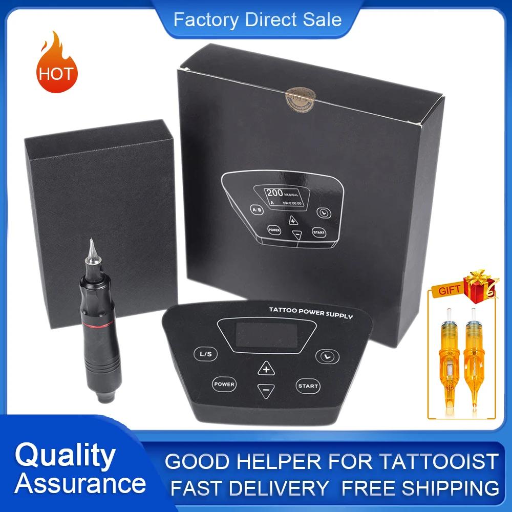 Machine Biomaser Professional Tattoo Hine Kit P300 Power Supply Tattoo Rotary Pen for Permanent Make Up with Cartridges Tattoo Needle