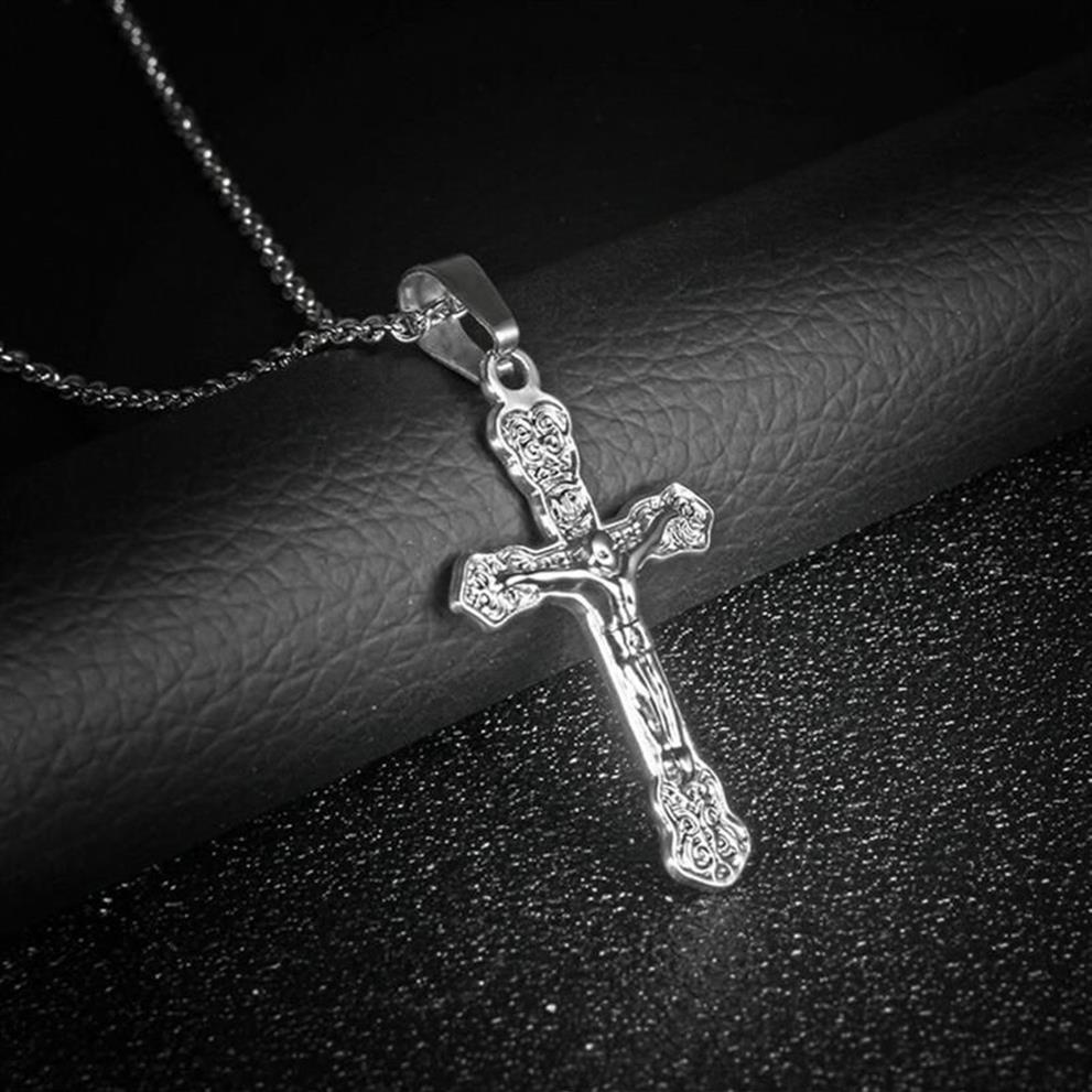 Hanger kettingen het testament evangelie Jezus op kruis sieraden titanium stalen ketting christendom retro religieuze geloof keten lp2967