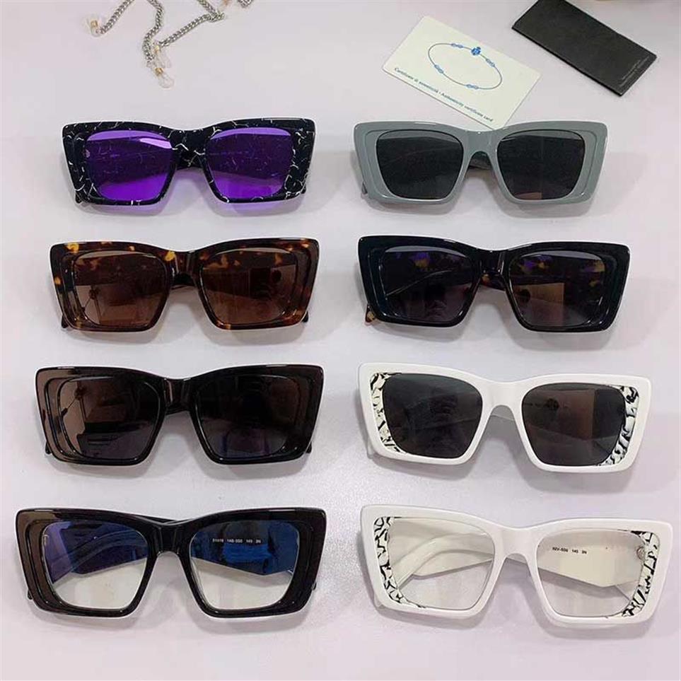 Popularne odwrócone okulary przeciwsłoneczne PR08YS Designer Protection UV Ladies Męskie okulary Osiem kolorów Opcjonalnie najwyższej jakości Wit2991