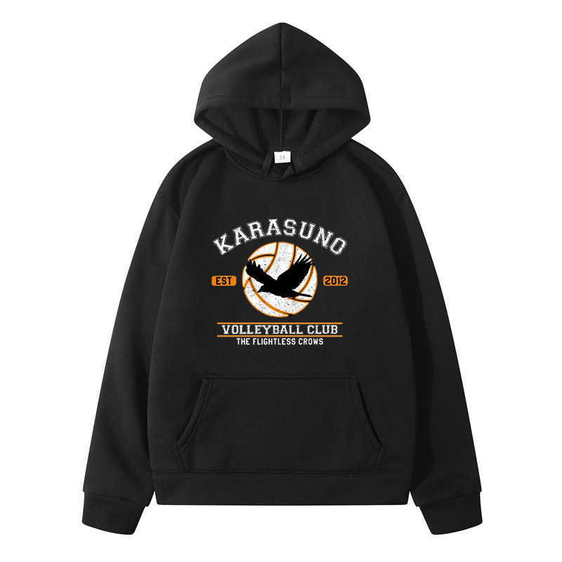 Riman volleyboll junior haikyuu wuye college cosplay tryckt tröja casual hoodie