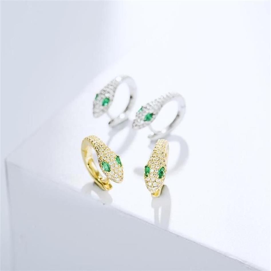 Étalon xm003 street s mode raffiné Grace zircon boucles d'oreilles de serpent cadeau banquet fête femme bijoux246p