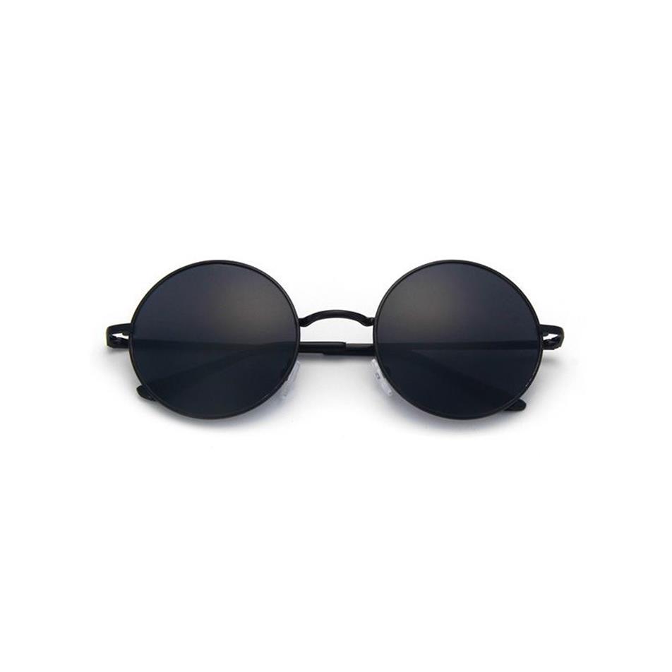 Retro Vintage Black Silver Gothic Steampunk Round Metal Sunglasses for Men Women Mirrored Circle Sun Glasse