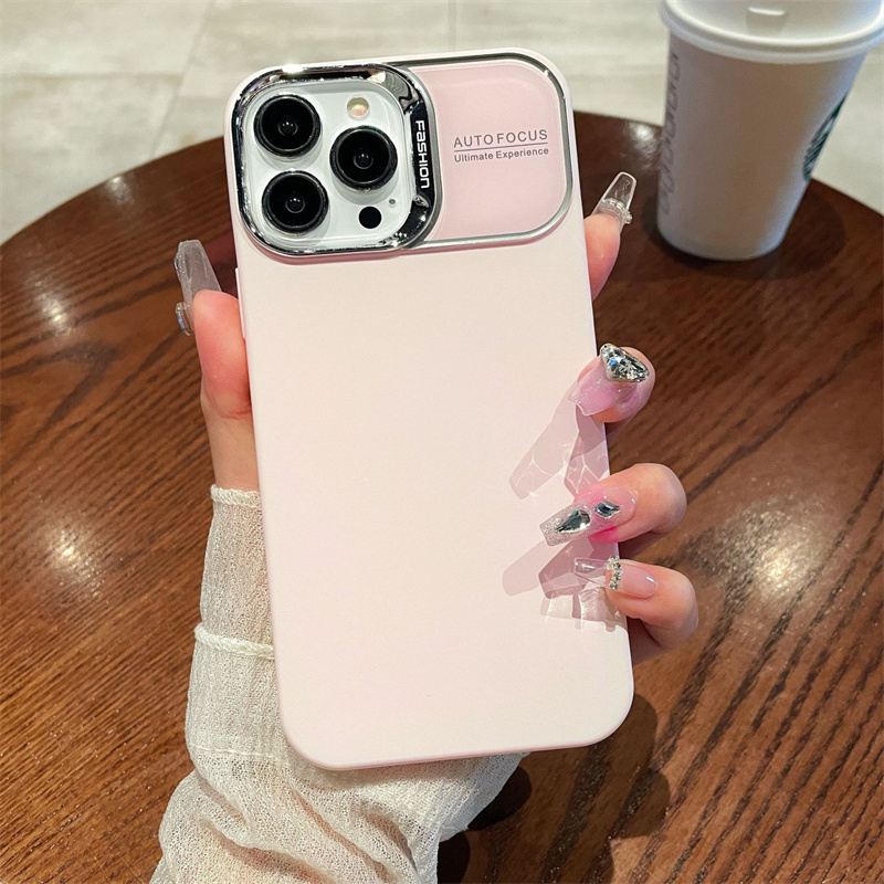 Candy Color Silicone Phone Phone Case For iPhone 15 14 13 Pro Max Metal Lens Rings Skin Skin Feel Late Matte Back Cover Facts 