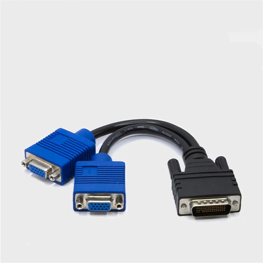 Câble adaptateur DMS 59 broches vers double carte graphique vga, double vga, double écran, moniteur de connexion d'ordinateur à double affichage