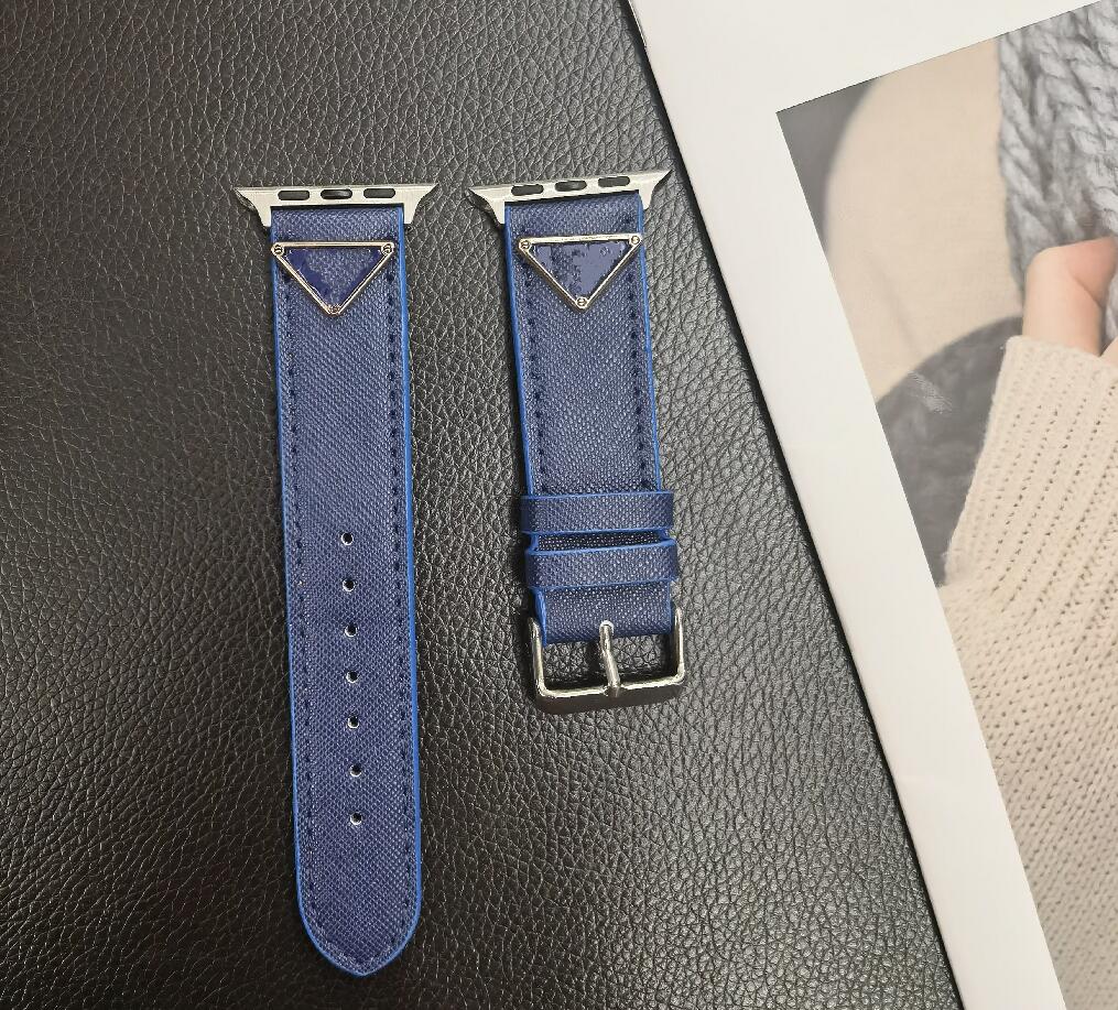 Tasarımcı Apple Watch Strap Bantlar İçin Orijinal Deri İzleme Bandı Akıllı Saat kayışı PRA Iwatches kayışları 38/40/41/42/44/45/49mm