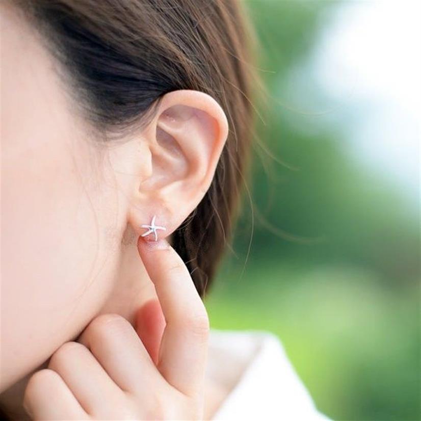 Les derniers éléments boucles d'oreilles étoiles de mer zinc alliage en argent plaqué d'oreille pour femmes entier262t