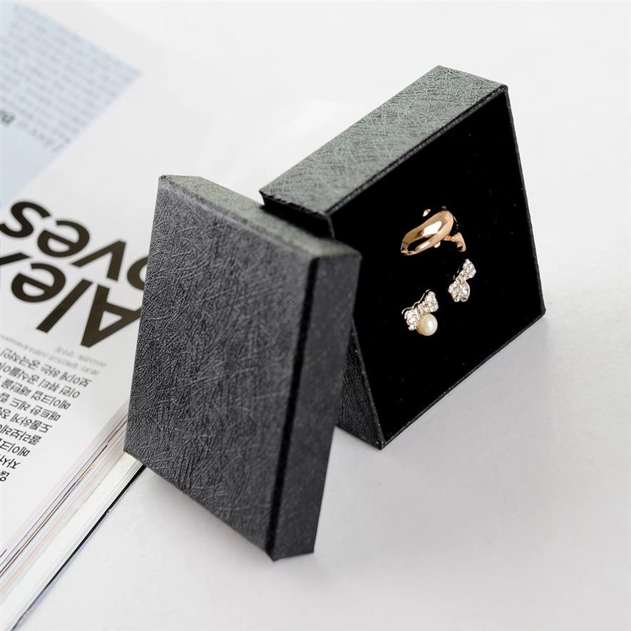 Simples Seven 6 36 32 3cm Classic Black Jewelry Ring Box Specialty Paper Bracelets Transporting Box Festival Pingnder Display com Sponge307E