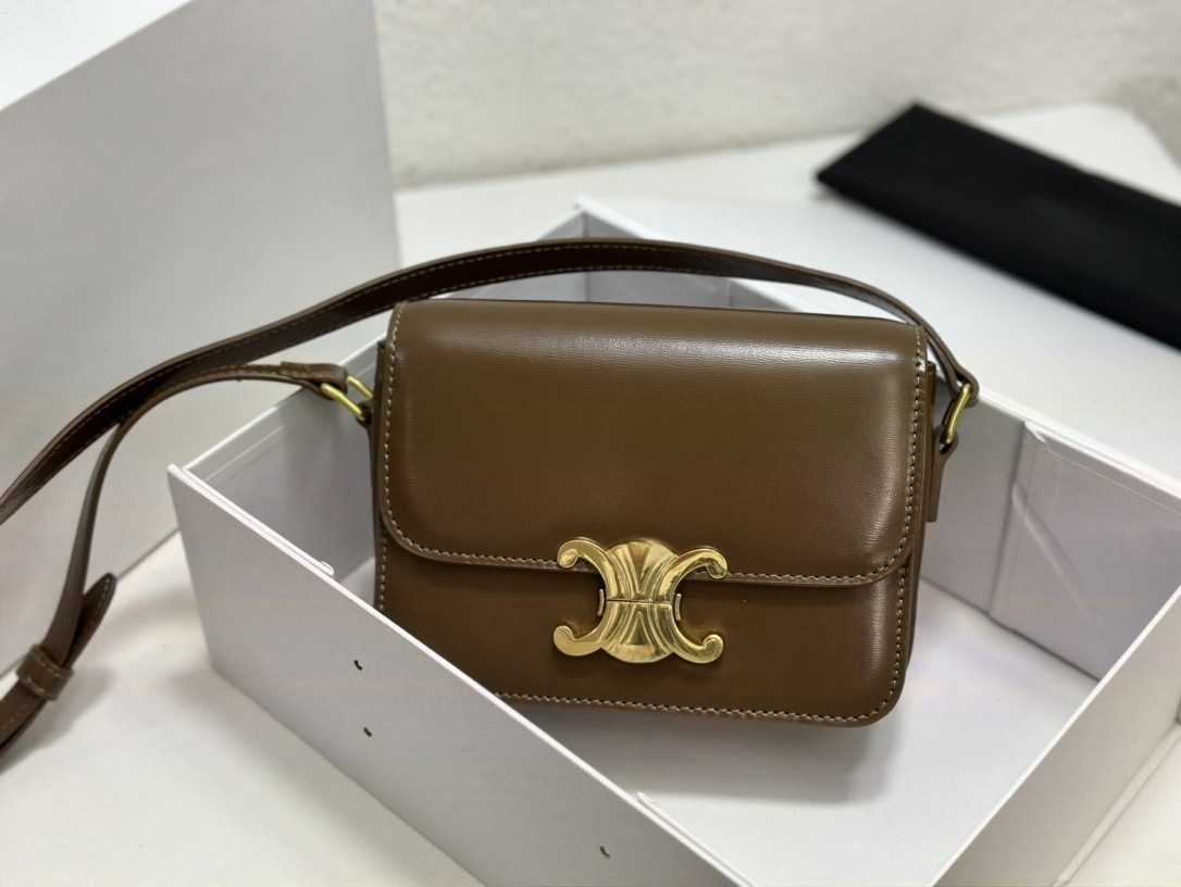 Элитная брендовая сумка через плечо Celins, дизайнерская Триумфальная арка, осень-зима 2023, модная новая коробка с тофу, женская сумка через плечо, триумфальная с настоящим логотипом BUHZ