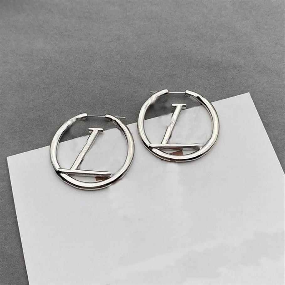 Mode 3cm Gold Hoop Designer oorbellen voor Lady Women Party Wedding Liefhebbers Gift Engagement Sieraden voor bruid 40JL H1275S