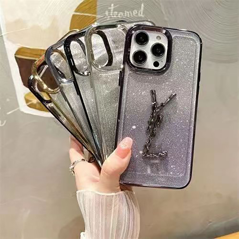 Designer phone case luxury electroplating shiny iphone case for iPhone 15 promax 14 case 13/12 all-inclusive soft rubber fall protection