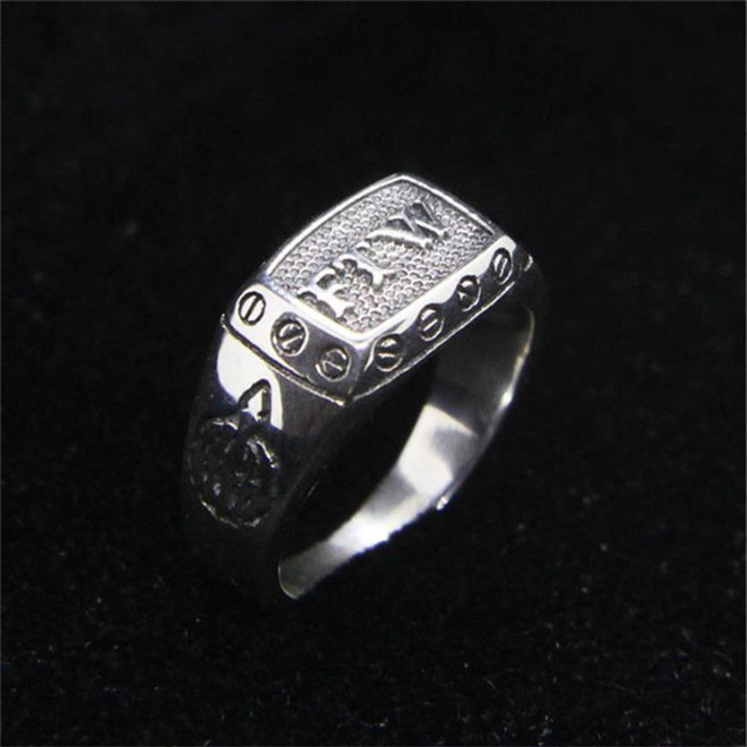 Nyaste 925 Sterling Silver FTW Cool Ring S925 Säljer Lady Girls Biker Fashion Malse Finger Ring2636