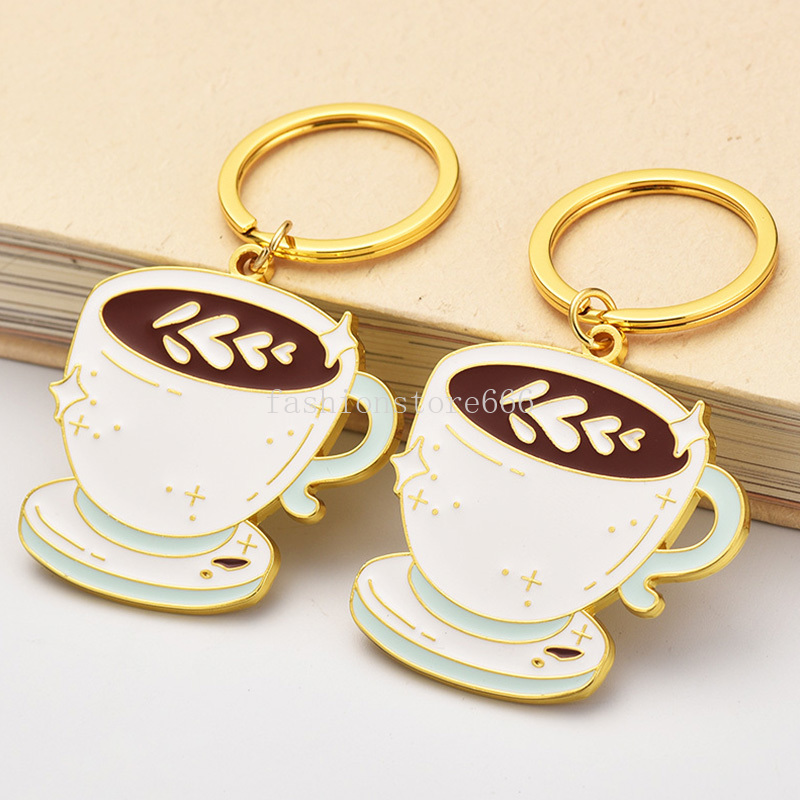 Fashion Mini Coffee Cup Keychain Coffee Grands Pendre Cavyant Café Lovers Sacs-cadeaux ACCESSOIRE