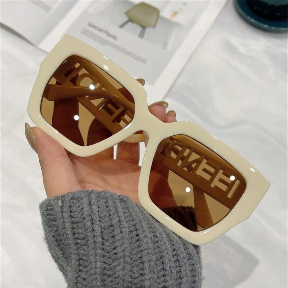 Lunettes de soleil d'été pour femmes avec visage rond et grand visage 2022 Nouveaux lunettes de soleil maquillage à l'épreuve des UV Fashion Y220427298J