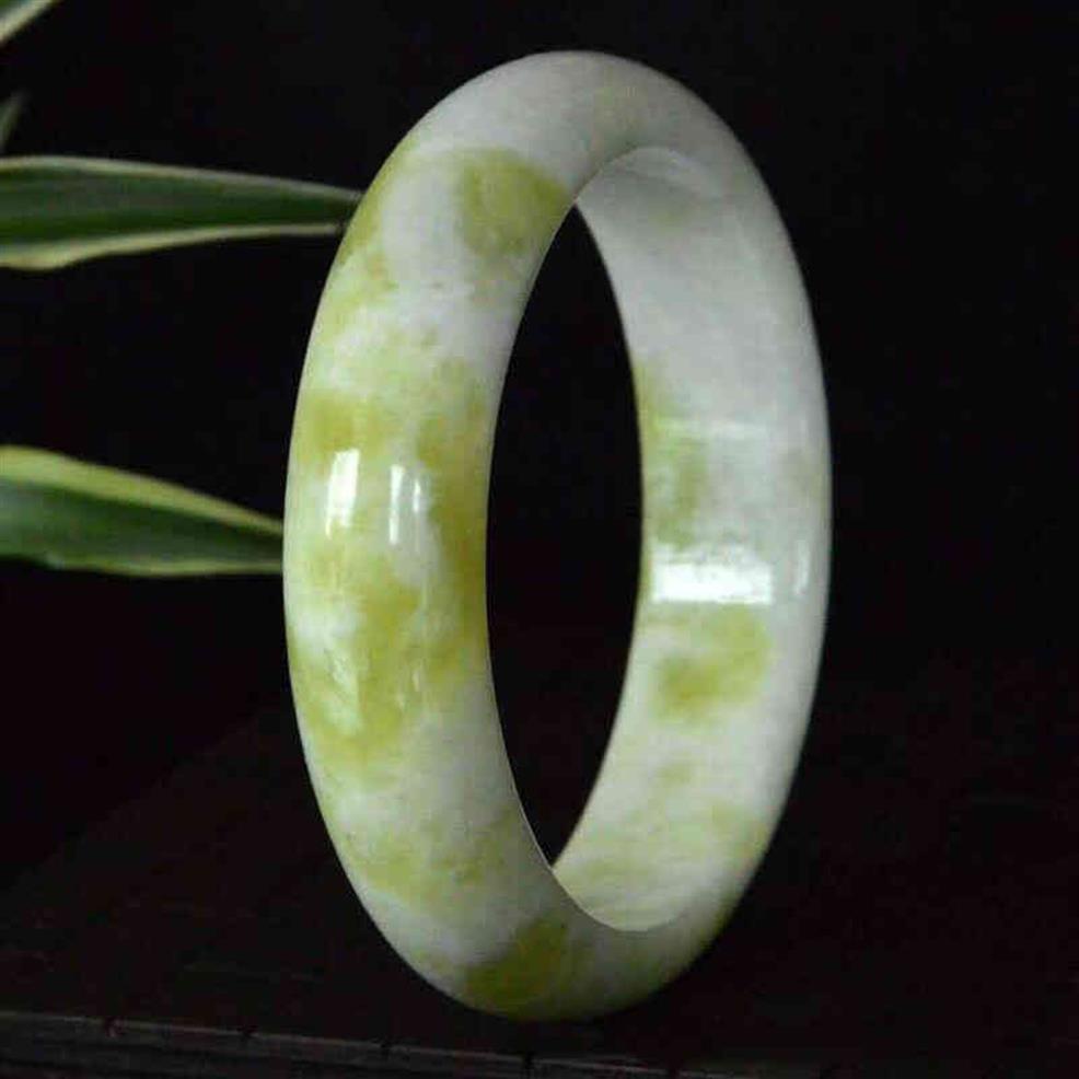 Real White Jades Bangles Femmes Guérison Bijoux Véritable Bracelet Jadeite Natural Jadeite Chinois Jade Jade Lucky Amulet Bracelets277Z