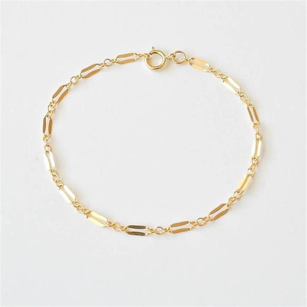 Bracelet à chaîne remplie en or 14K