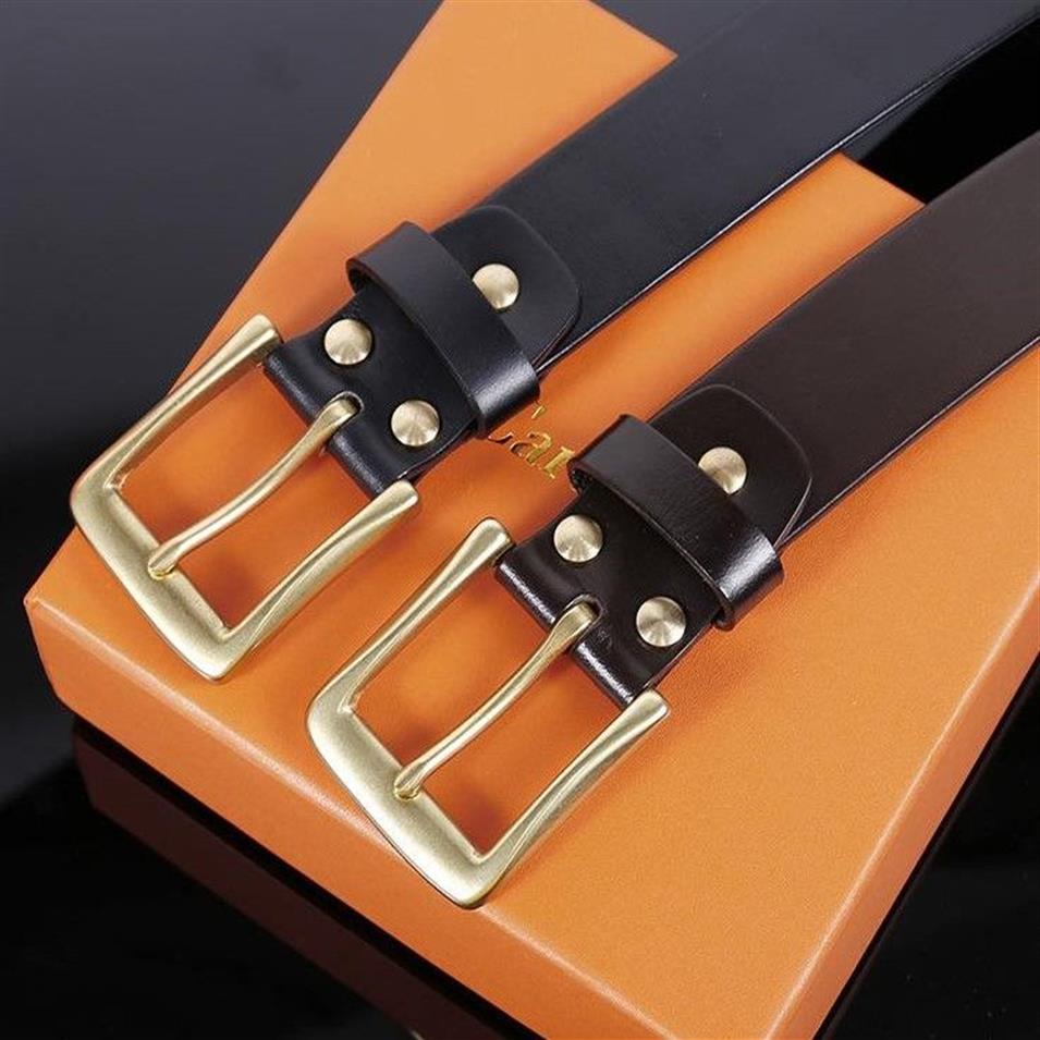 2021 Moda Big Buckle Genuine Leather Belt com designer de caixa Men Women Mens Belts AAA208313Z