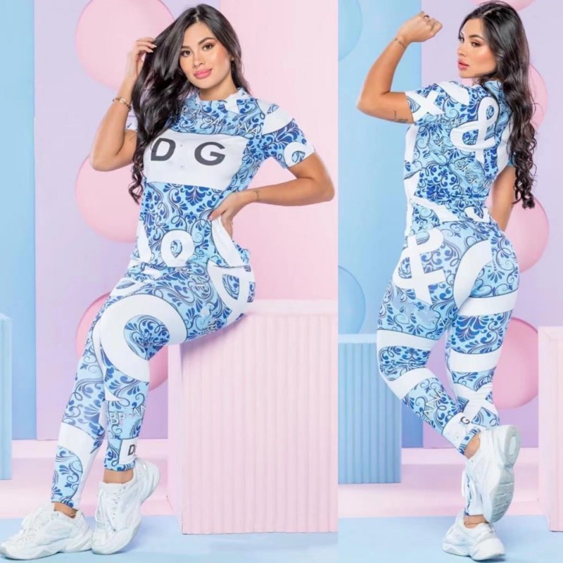 Spring New Women's Tracksuits Luksusowa marka Casual Sports Suit 2 -części