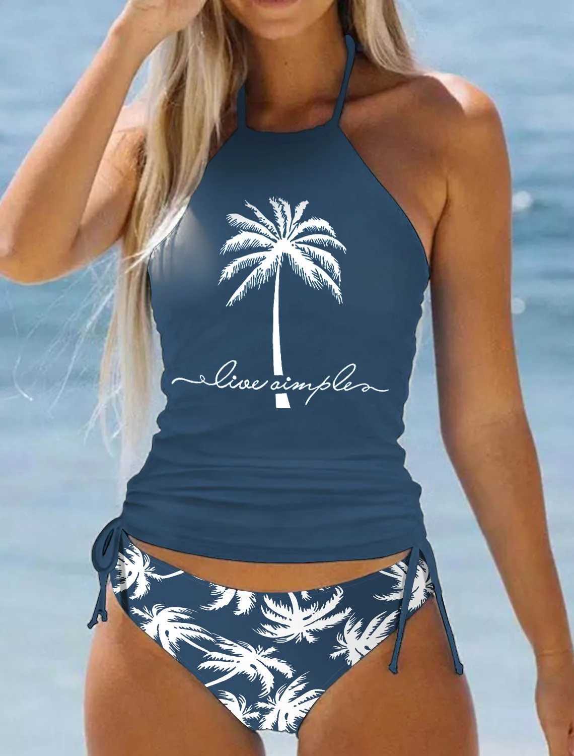 Bikinis Set Women's Summer 3D Printed Bikini Set Swimsuit Women's Sexy Badkläder Tvåbit baddräkt Loose Beach Tankini S-6xll231225