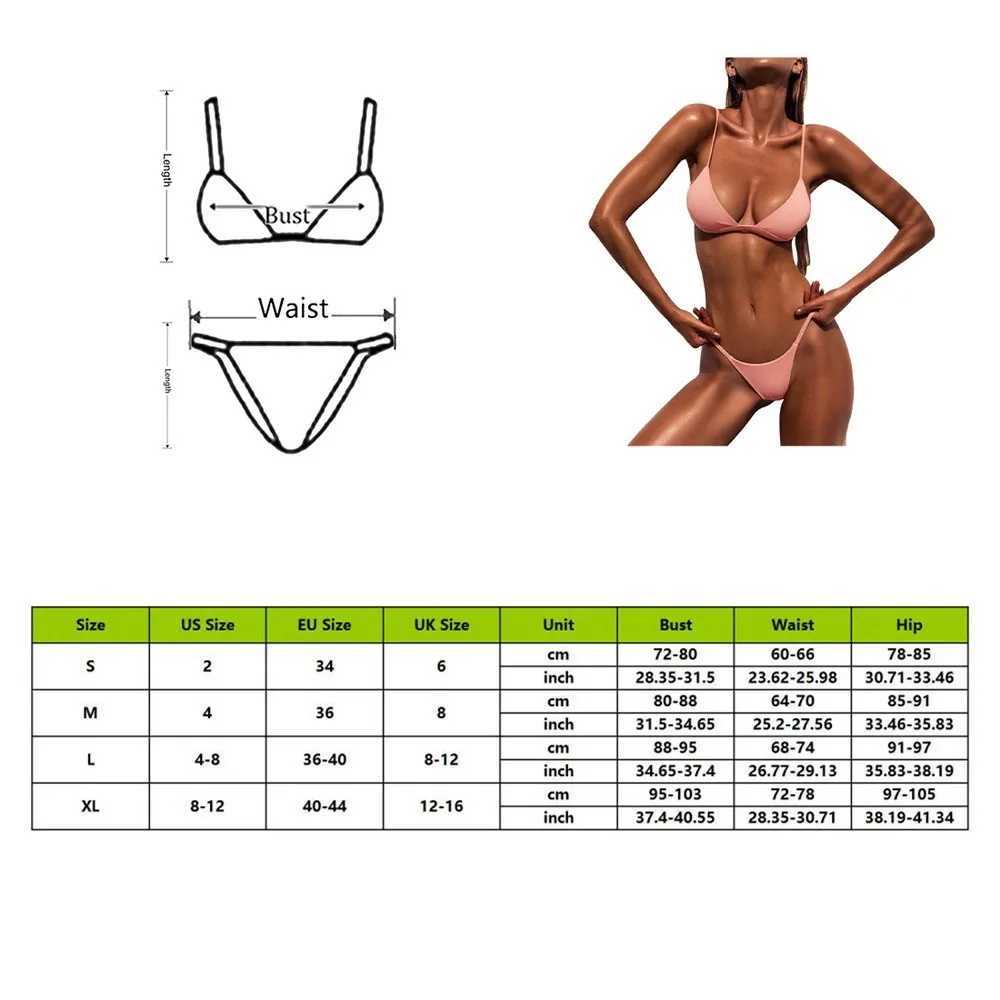 Bikinis seti seksi katı bikini seti kadınlar yukarı sutyen ayarlanabilir kayışlar mayo düşük bel tangaları bölünmüş mayo fühek plaj giyim biquinisl231225