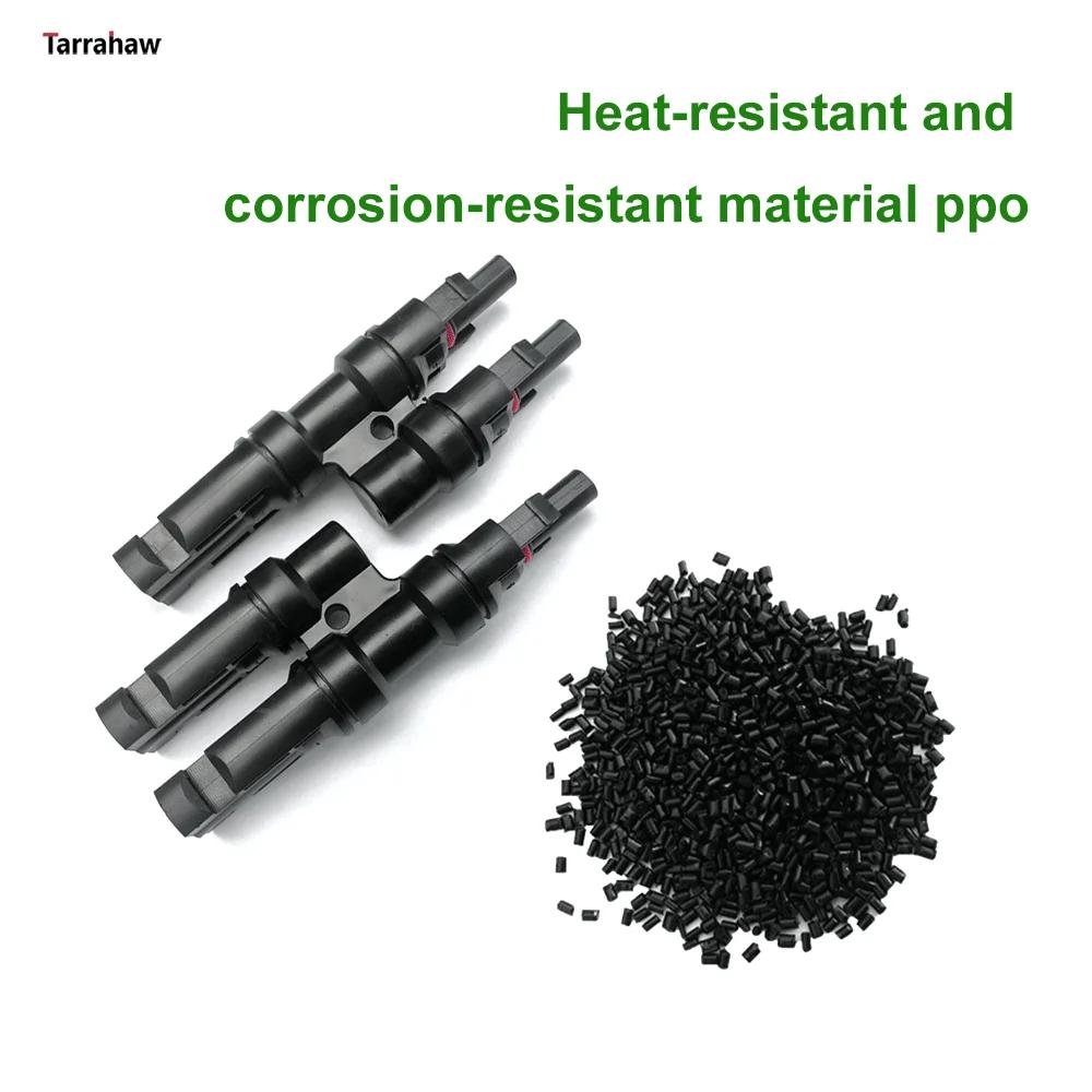 Аксессуары для солнечного разъема T типа 1to2, уплотнительное соединение для солнечных батарей, 3-полосная фотоэлектрическая панель, параллельная ветвь, 30 А, 1000 В, штекер 2,5/4/6 мм, модульные кабельные аксессуары