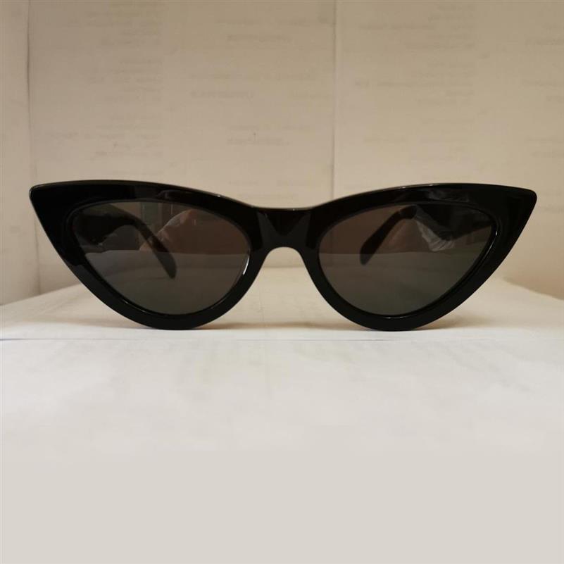 Fashion Cat Eye 40019 Occhiali da sole donna Nero Grigio Classico esagerato Occhiali da sole Cateye UV400 Occhiali con scatola2660