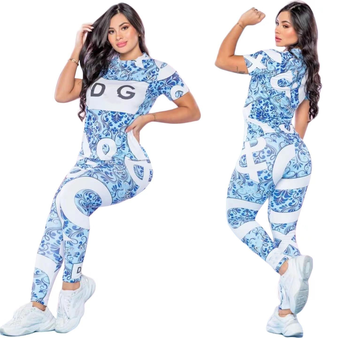 Spring New Women's Tracksuits Luksusowa marka Casual Sports Suit 2 -części