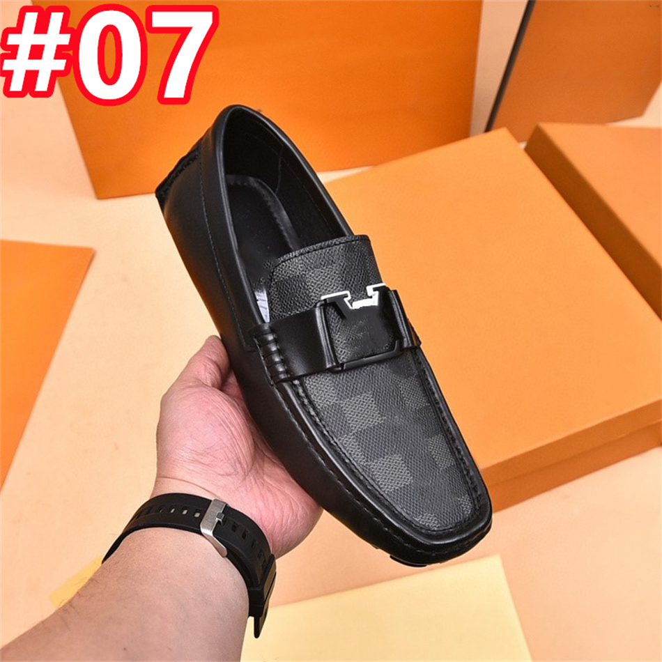 260Model Koeienhuid Schoen Luxe Mannen Loafer Designer Lederen Shoess Zwart Geel Zachte Mannen Causale Schoenen Man Loafers merk