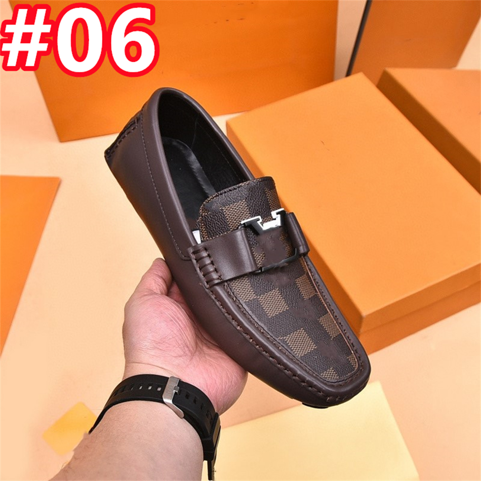 260Model Autumn Winter Men Casual Loafers Office Luxury Brands Leopard Print Brown Formal Alligator Genuine Leather Slip-on Dress Shoes