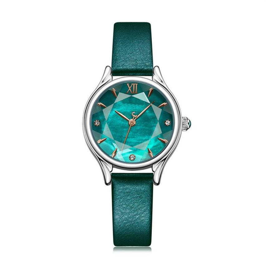 Montre pour femmes, Relogio Feminino Luxo, bracelet en cuir, haute qualité, étanche 30M, Drop321J, 2022