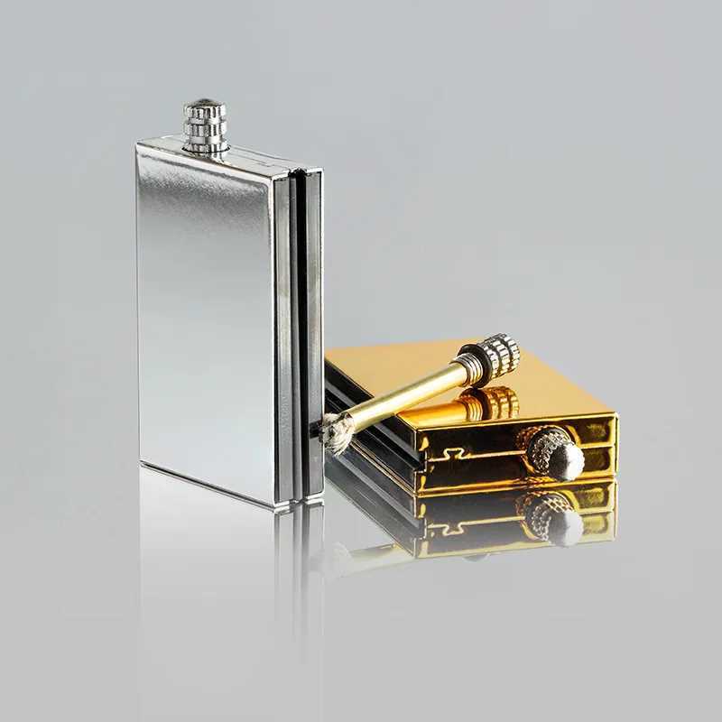 New Metal Kerosene Times Match Lighter Waterproof Windproof Open Flame Lighter Unusual Lighter Keychain