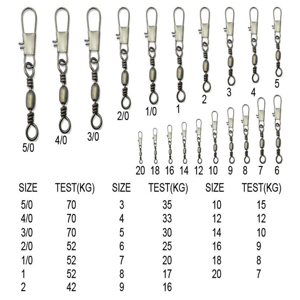 Fishing Crane Barrel Swivel W Interlock Snap Sonit Rings301k