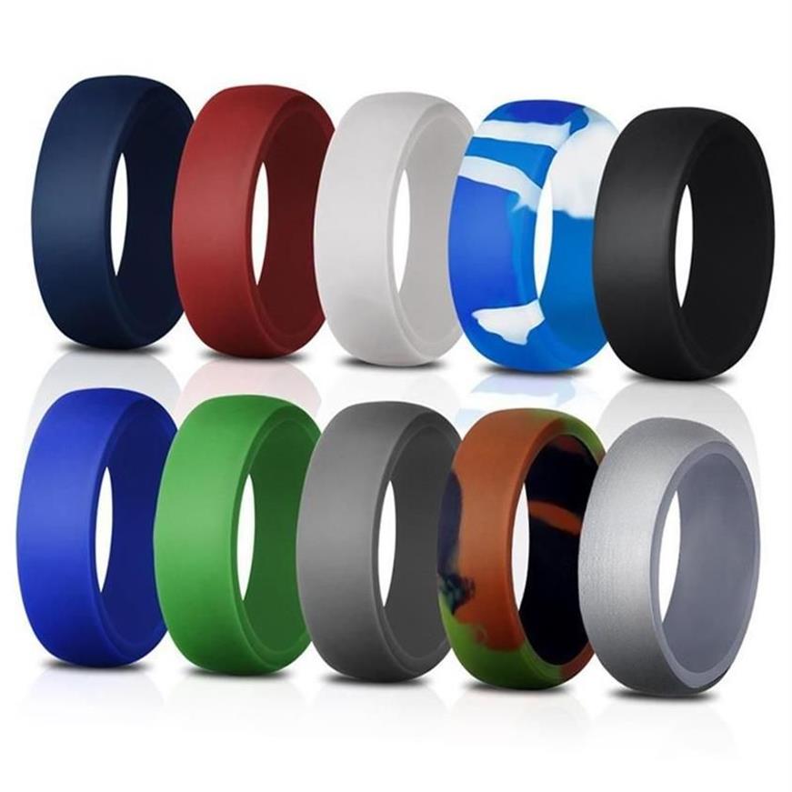 PCS SILICONE Rings Sets for Women Men Anniversary Engagement Bandoni matrimoni Regali di Natale Punk Decoration Us 7-14 CN034 Band296T