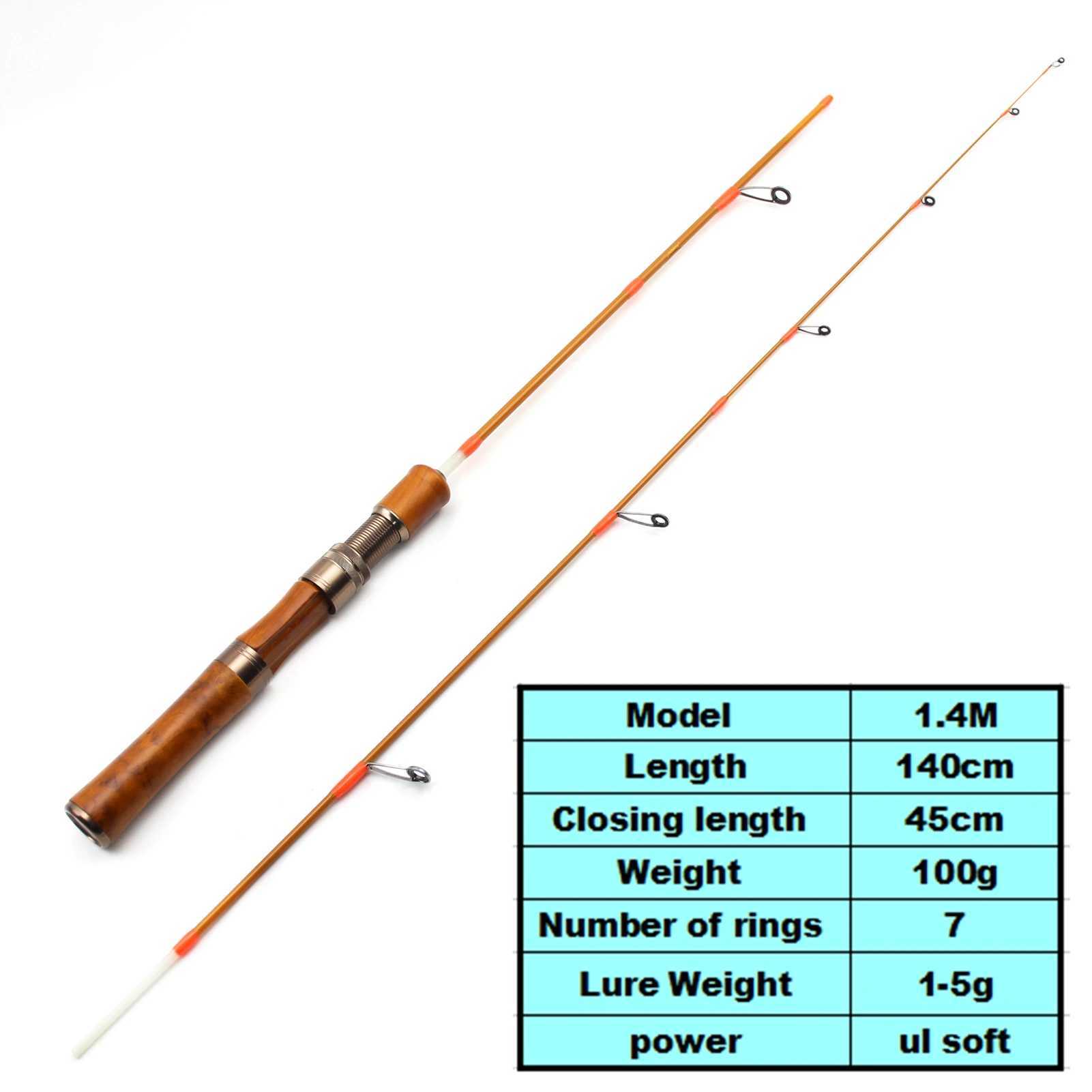 Bods à pêche de 1,4 m Ul Slow Spinning Coullet Lure Loue 1,5-8g Lure TIDES ULTRALIGHT