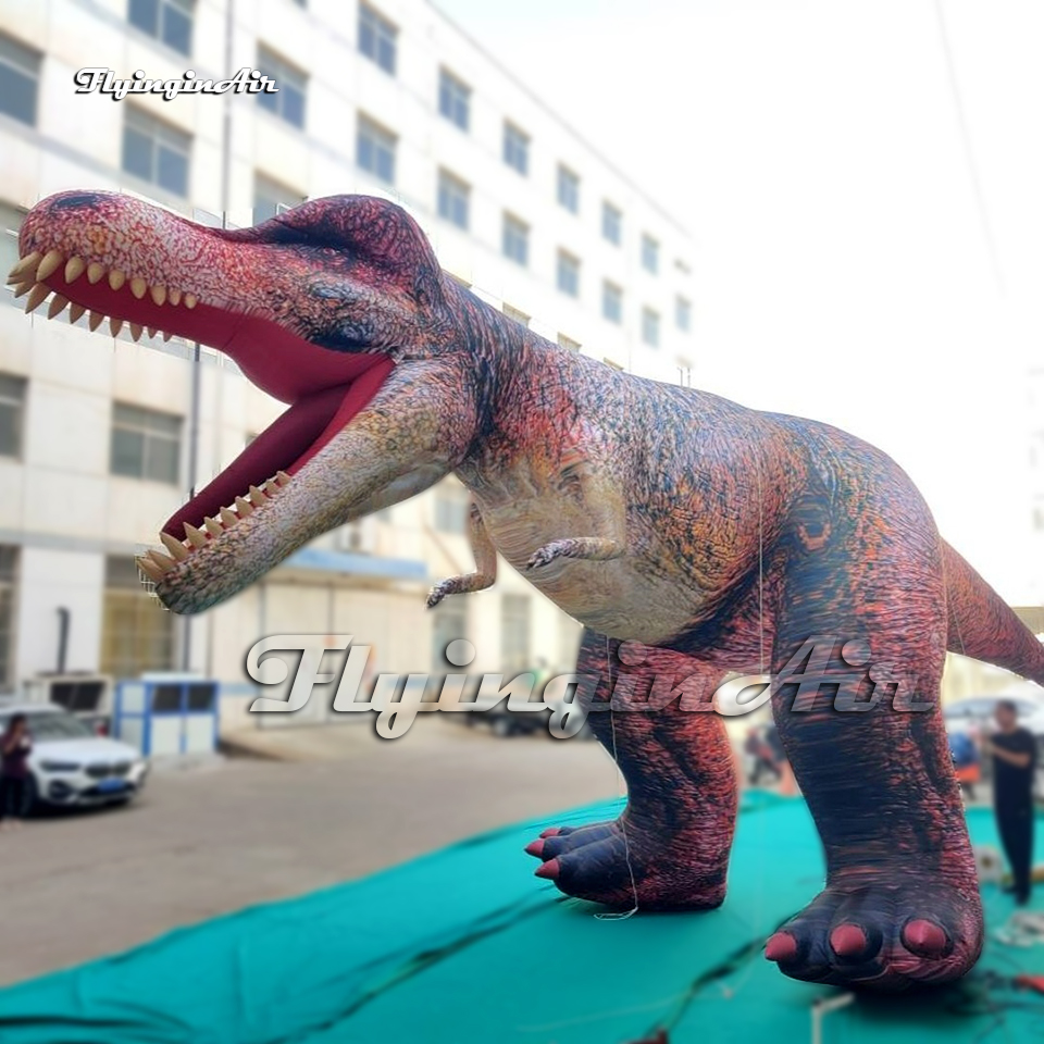 Féroce réel grand dinosaure gonflable Tyrannosaurus Rex Modèle Ballon animal 5m Blow Up Up T-Rex pour le parc et le show du musée