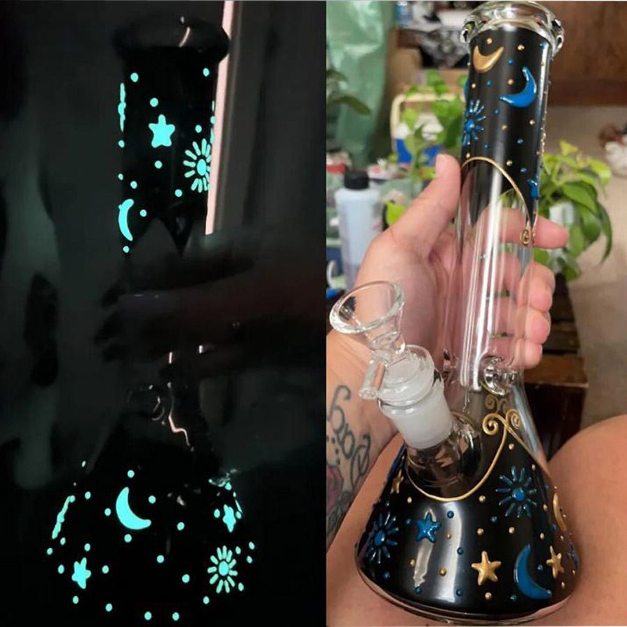 Bécher Verre Bécher Bong Barboteur Narguilés Fumée Tuyaux D'eau En Verre Épais Verre Bongs D'eau Heady Dab Rigs Avec 14mm