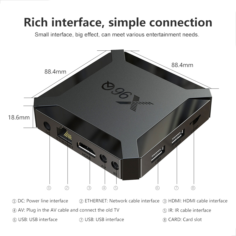 أصيل X96Q TV Box Android 10.0 H313 1GB 8GB 2GB 16GB SMART TV Box Quad Core 2.4g WiFi 4K Set Top Box