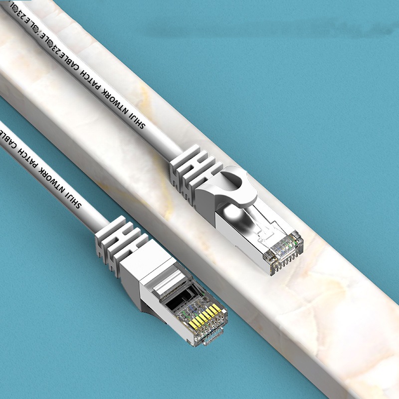 RJ45 interface gigabit category 6 network cable computer cat6 patch cable network cable router broadband cable unshielded cable high speed transmission