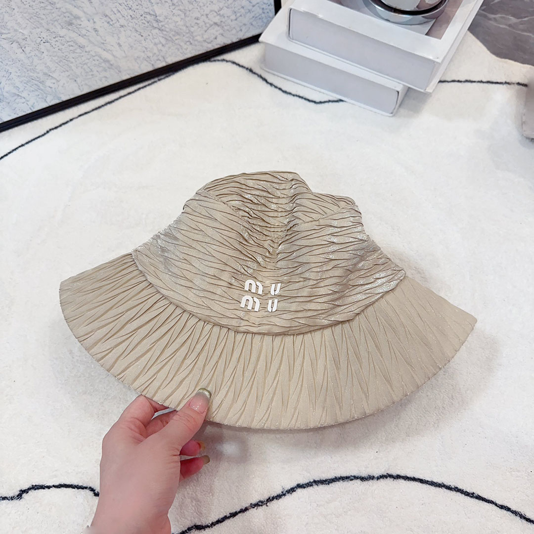 Womens Spring and Summer Bucket Hat Folded Design Letter Printing Solid Outdoor Versatile Designer Younger Beach Hat