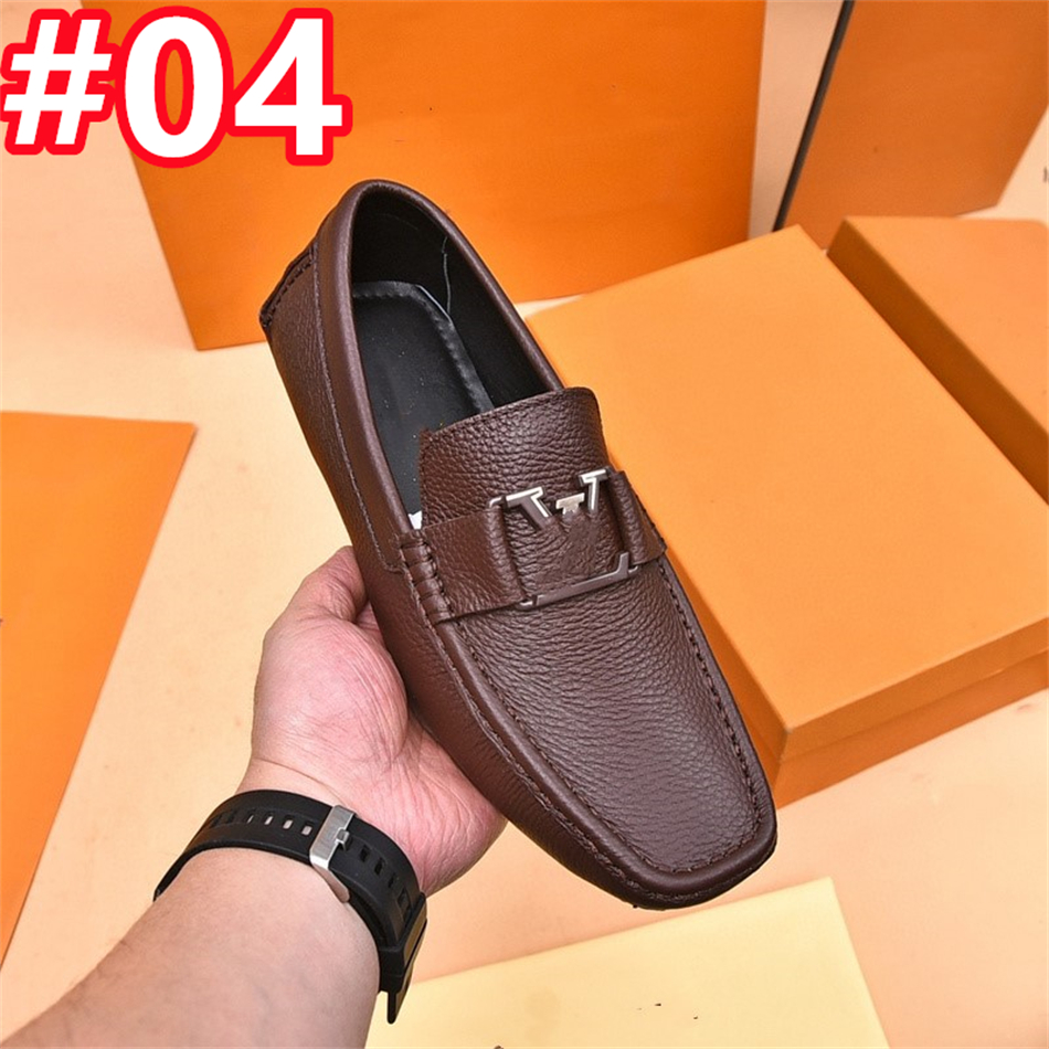 260Model Luxury Classic Leder Slip auf Herren-Laobers Casual Shoes Männer Modedesigner Lofer Man Mocasines Heiße Verkaufs Sommer Neue weiße Kleiderschuhe 38-46