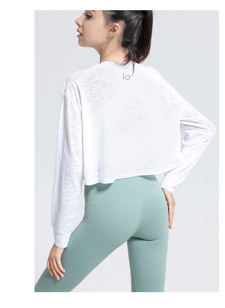 al Yoga Shirt Long Sleeve Womens Yoga Shirts Clothes Crop Top al Fitness YC104