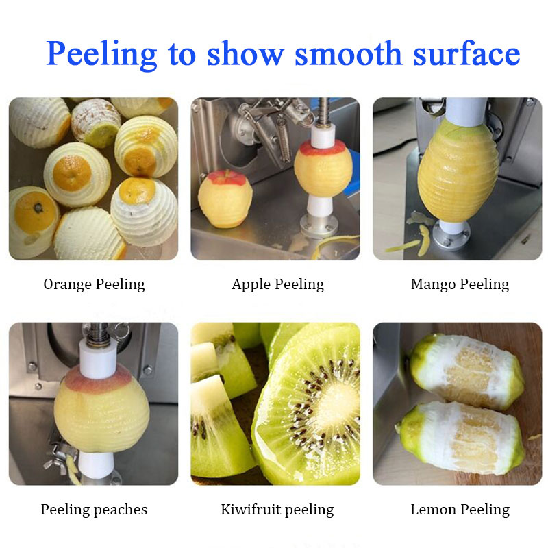 Electric Edelstahl Verstellbarer Obstschäler -Schälermaschine für Apfelbeinorange Zitronengrün Persimmon