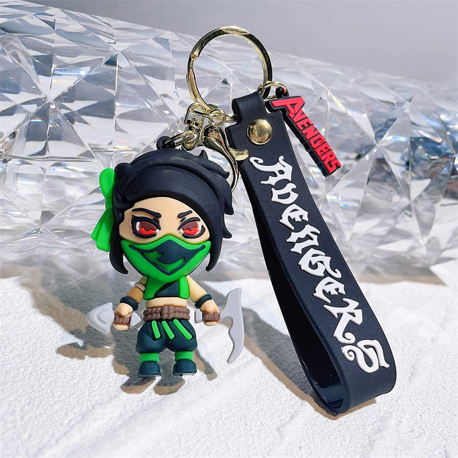 Exquisito Kawaii in gomma retrò KAWAII Custom Plusie Toys and Dolls League of Legend Cartoon Keychain