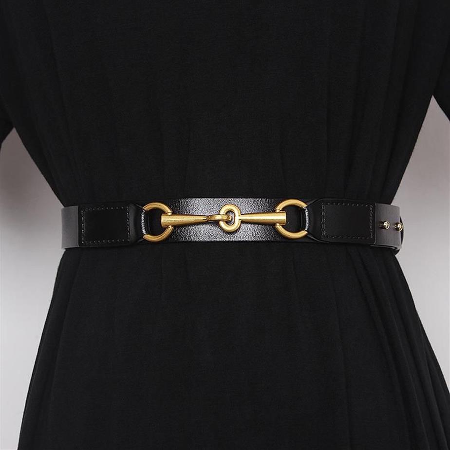 Belts All Match Plain Real Cow Leather Belt For Women Simple Design Waistband Fashion Jean Pant Dress Genuine Waist270W