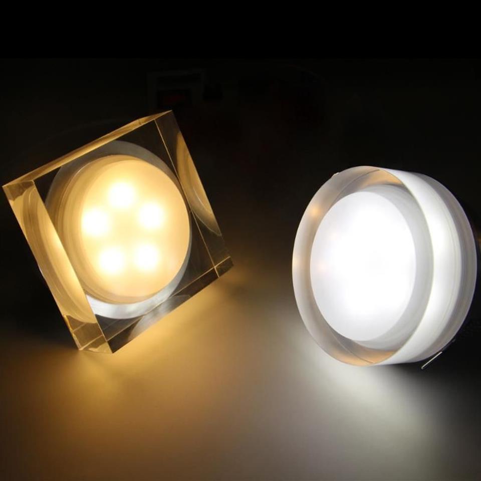 Downlights Led Recessed Downlight Round Square Crystal Ceiling Lamp 1W 5W 10W Spot Light For Living Room Bedroom Restaurant Coffee276H