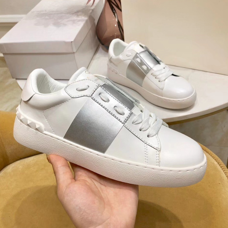 Luxuriöse Unisex-Schuhe, klassische Marke, Farbblockierung, lässige weiße Schuhe, Schnür-Sneakers